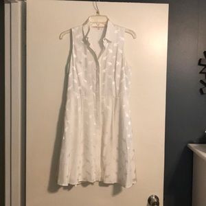 RACHEL Rachel Roy cream shirtdress.